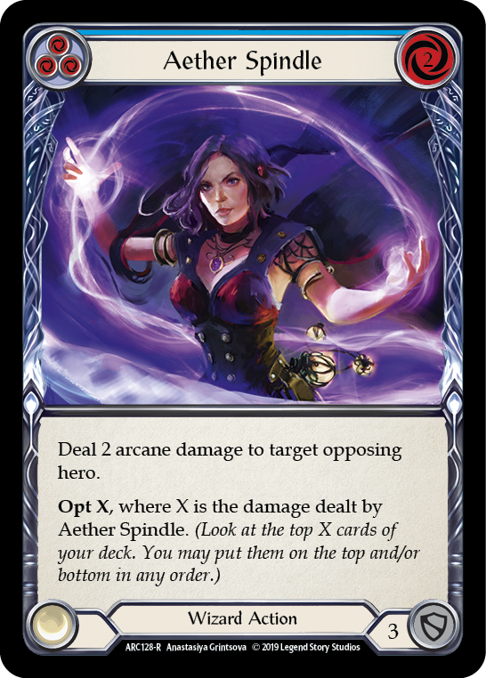 Aether Spindle (Blue) [ARC128-R] 1st Edition Normal For Discount