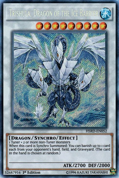 Trishula, Dragon of the Ice Barrier [HSRD-EN052] Secret Rare Online Hot Sale