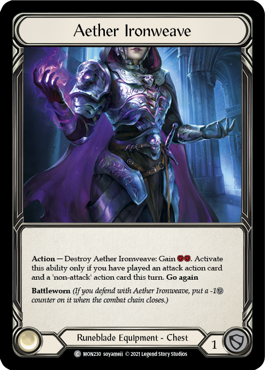 Aether Ironweave [MON230-CF] 1st Edition Cold Foil Cheap