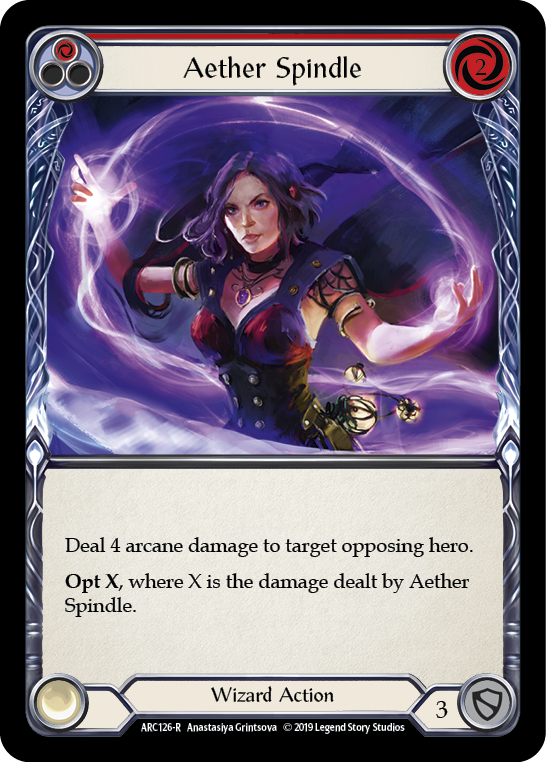 Aether Spindle (Red) [ARC126-R] 1st Edition Rainbow Foil Online Sale