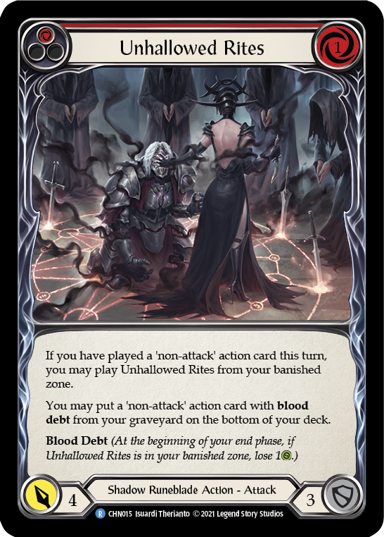 Unhallowed Rites (Red) [CHN015] (Monarch Chane Blitz Deck) Online Hot Sale