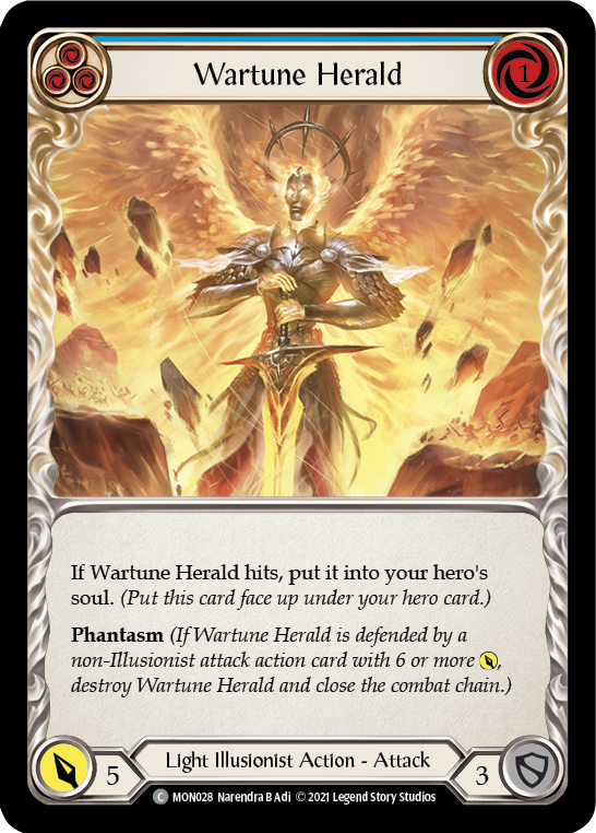 Wartune Herald (Blue) [MON028-RF] 1st Edition Rainbow Foil Online Sale